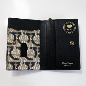 Pink Leather Salvatore Ferragamo Folding Wallet